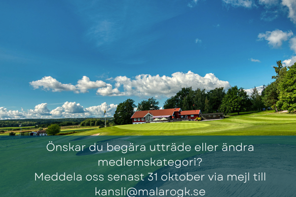 Viktig medlemsinformation